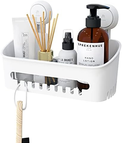 Shower Caddy Suction Cup Shower Shelf Suction Shower Basket One Second Installation Removable Pow... | Amazon (US)
