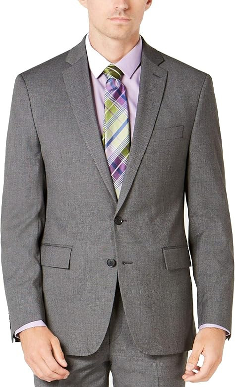 Ryan Seacrest Distinction Mens Blazer Short Stretch Gray 38 | Amazon (US)
