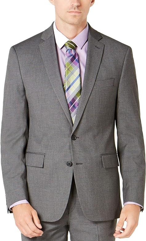 Ryan Seacrest Distinction Mens Blazer Short Stretch Gray 38 | Amazon (US)