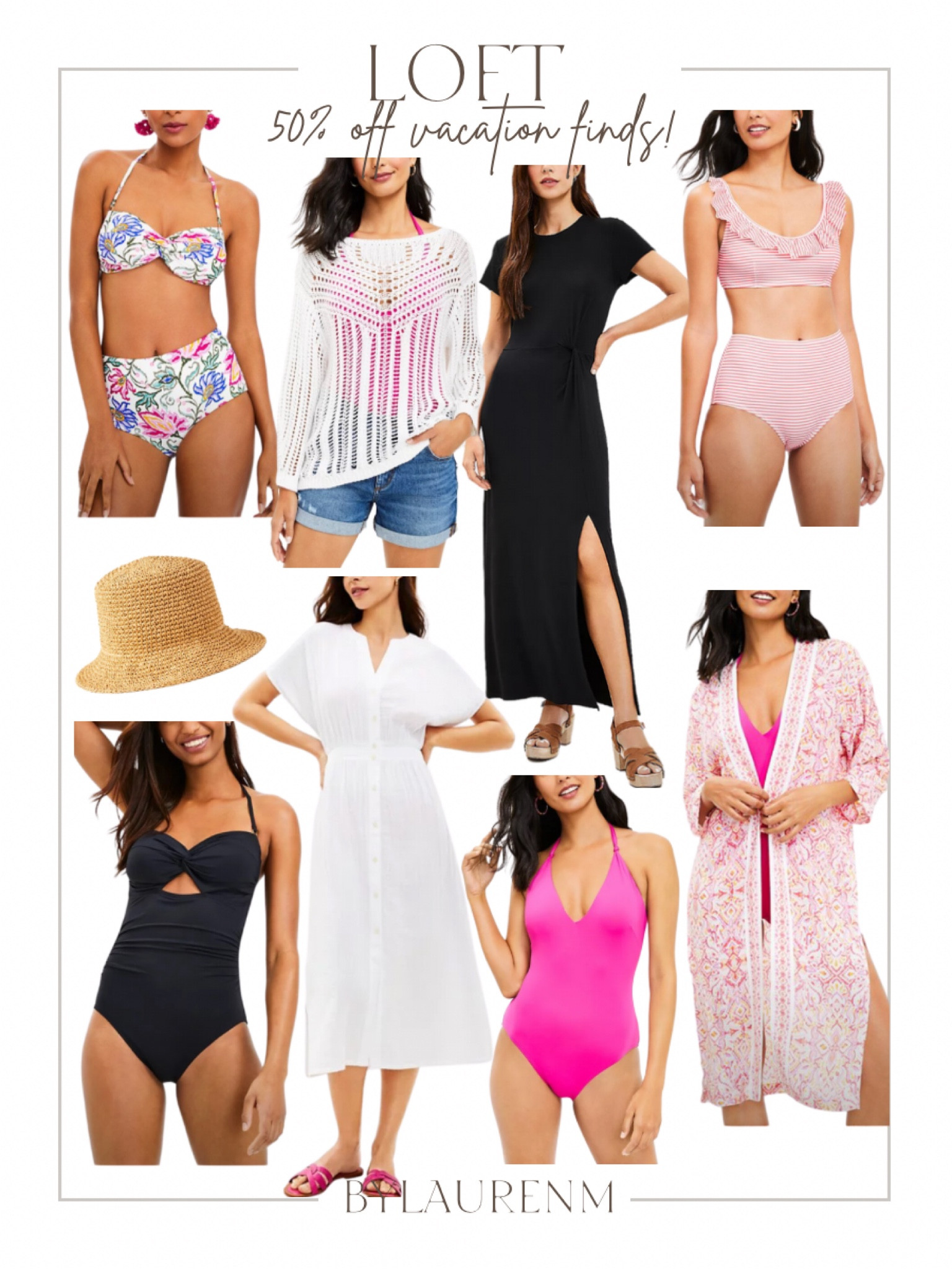 50% off swimsuits! Loft sale. Cover ups, swim coverup, swimsuit, swim suits, one piece, bikini, two piece. 

#LTKswim #LTKsalealert #LTKunder50