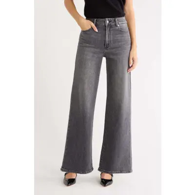 PAIGE Anessa High Waist Wide Leg Jeans in Malibu Mist at Nordstrom, Size 28 | Nordstrom