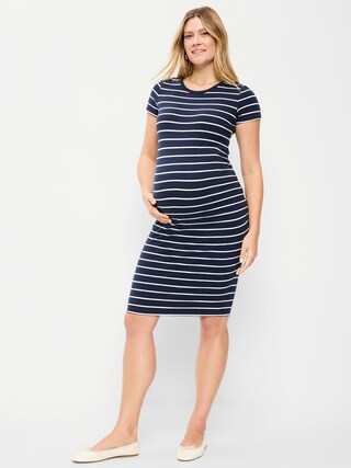 Maternity Short-Sleeve Bodycon Dress | Old Navy (US)