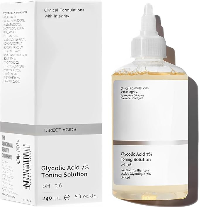 Ordinary Glycolic Acid Toning Solution, 8 Fl Oz Glycolic Acid 7% Toner Gently Exfoliates, Smooths... | Amazon (US)