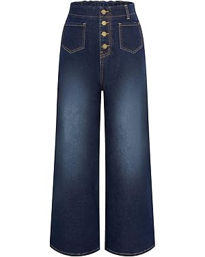 Women's 2025 High Waisted Wide Leg Jeans for Women Stretchy Bell Bottom Jeans Flare Denim Pants | Amazon (US)