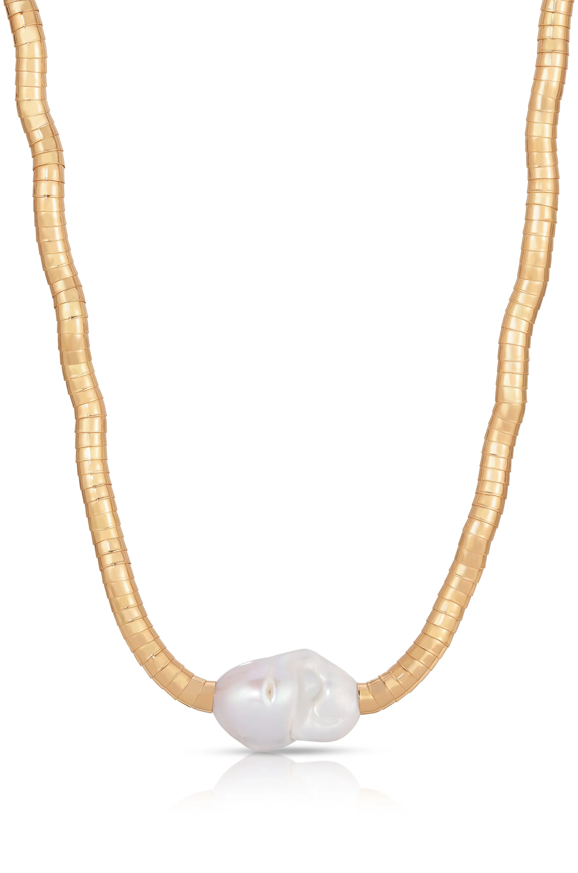 Liquid Gold and Pearl Choker | Ettika