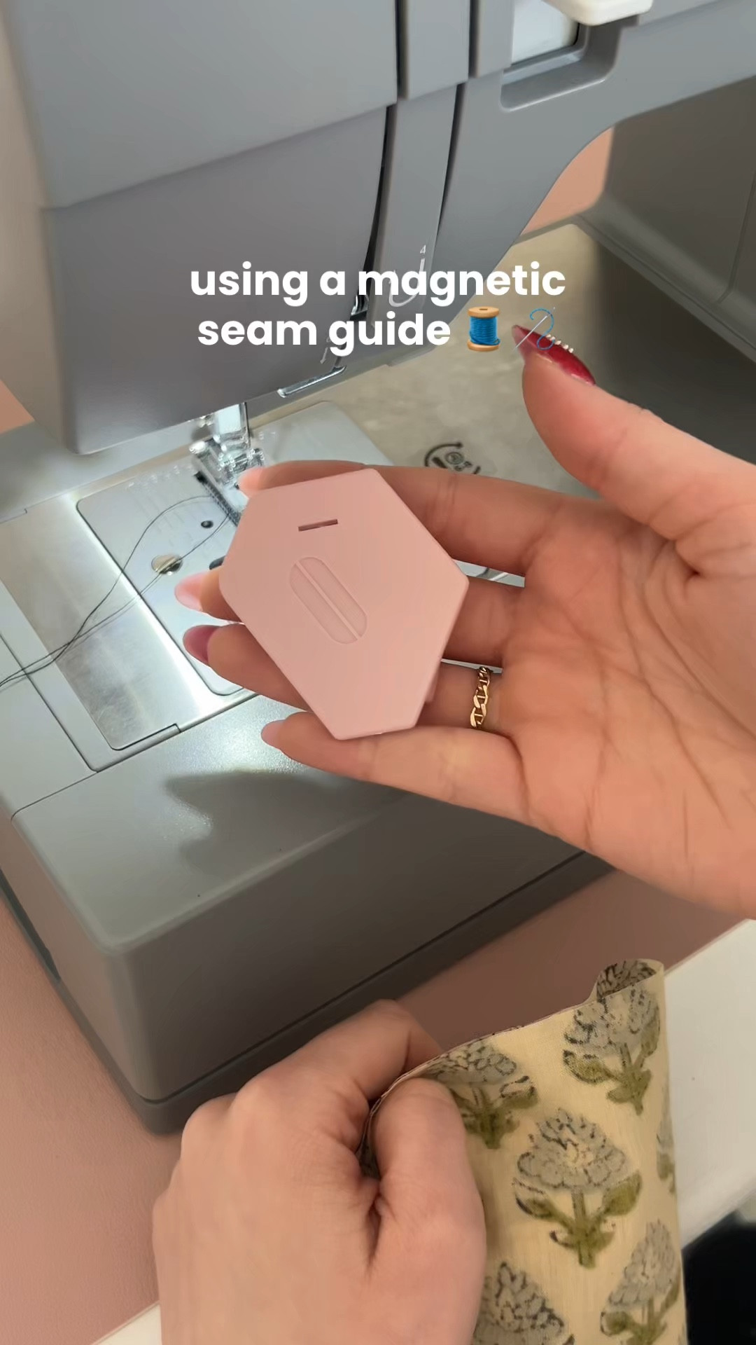 Amazing little tool for sewing straight and consistent seam allowances! #sewing #sewingtutorial #quilting #crafting