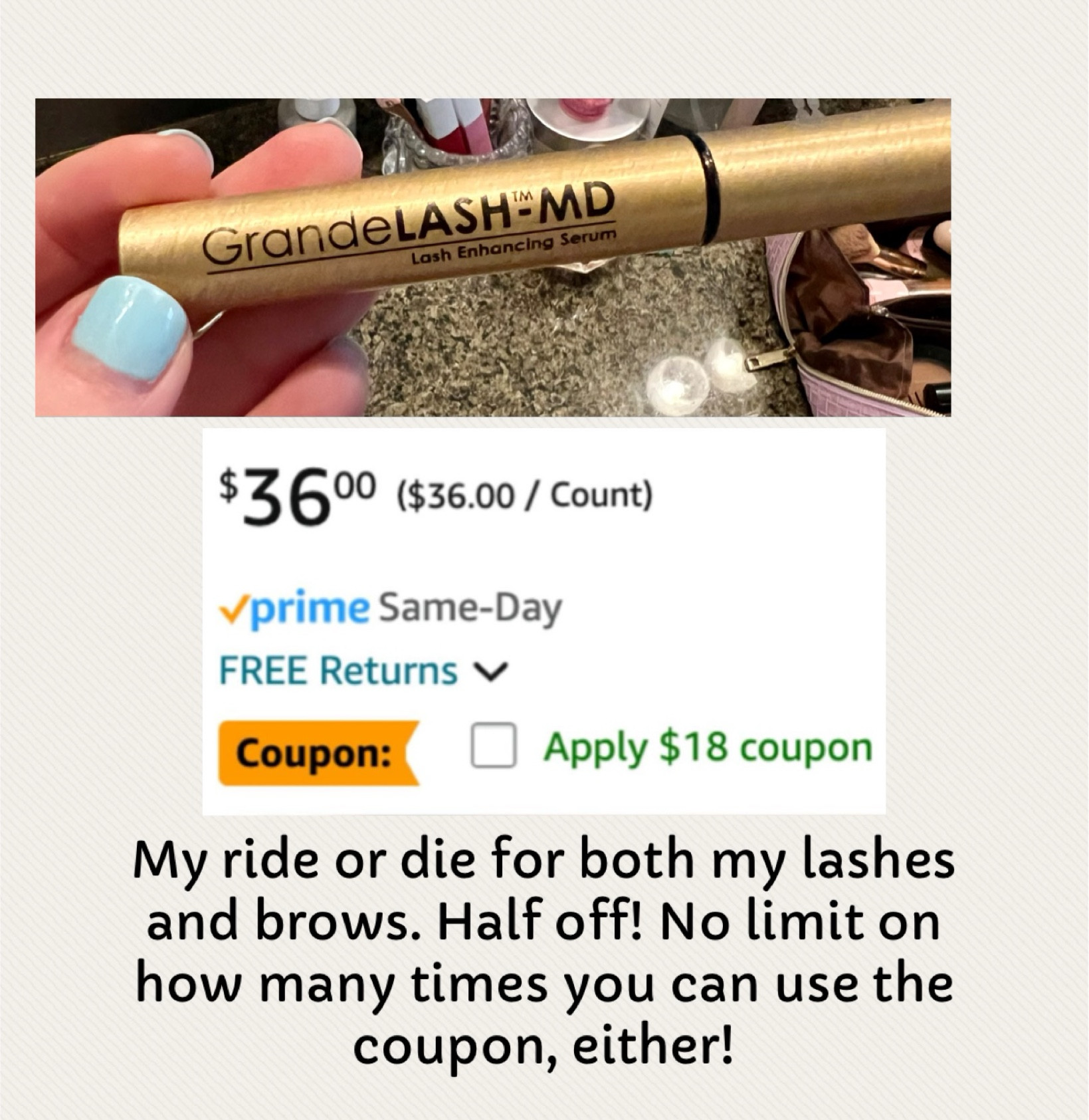 I love this serum for both my brows and eyelashes. It works so well when you're consistent. 
I've used it for 4+ years. 

Half off in the smallest size (which always lasts me longer than the bottle says)

Long lashes
Holiday lashes
Long lashes for Christmas 
Wedding lashes 

#LTKWedding #LTKBeauty #LTKParties