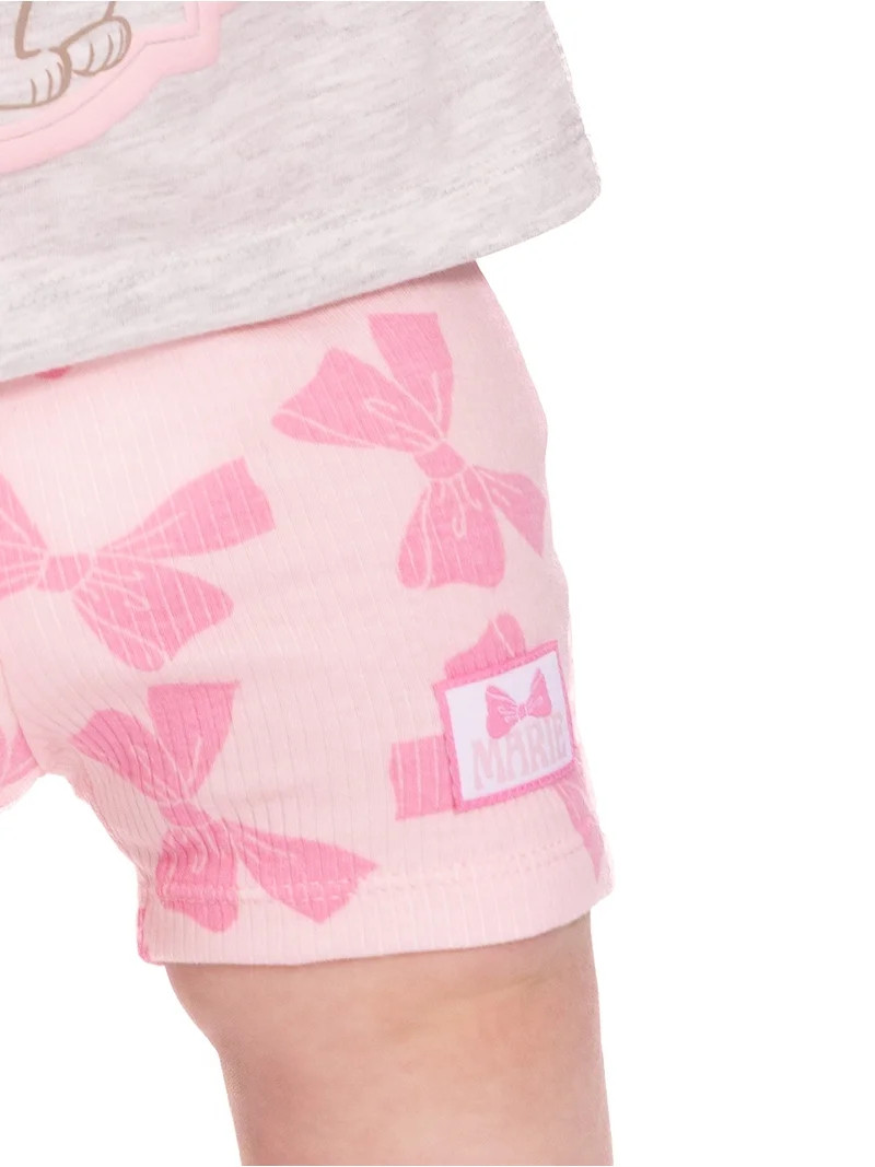 Disney Classics Marie Baby Girls Graphic Tee and Shorts Set, 2-Piece, Sizes 0/3M-24M | Walmart (US)