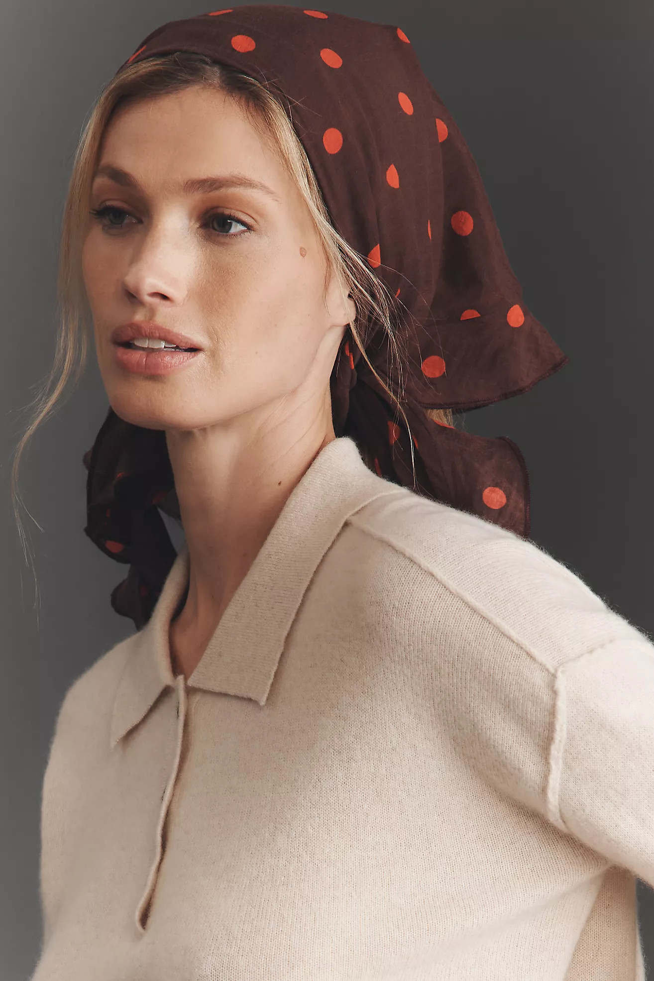 Damson Madder Sheer Spotted Hair Scarf | Anthropologie (US)