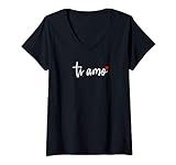 Womens Ti Amo italiano I Love You V-Neck T-Shirt | Amazon (US)