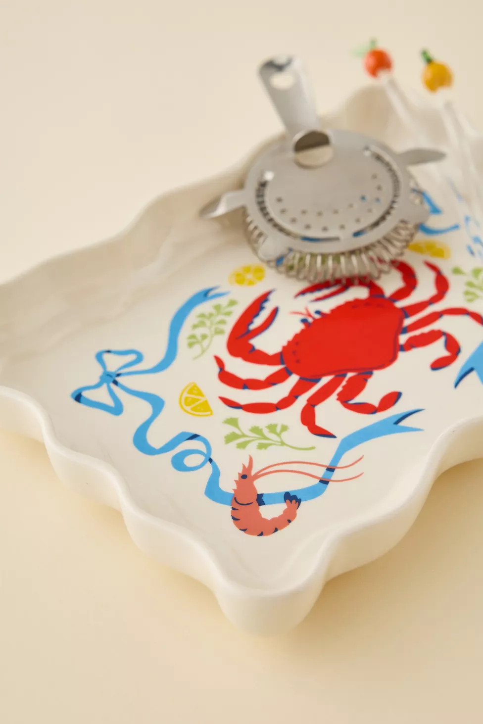 Crab Icon Wavy Serving Platter | Urban Outfitters (US and RoW)