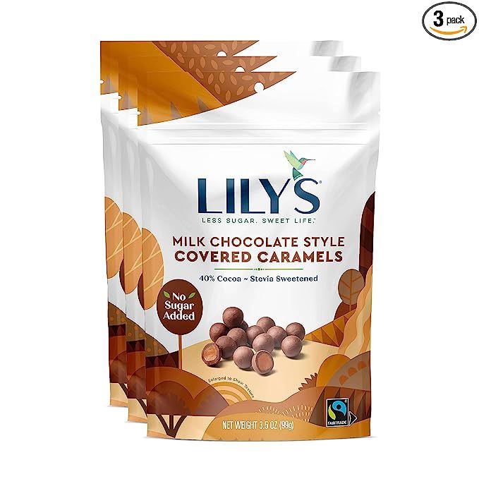 Milk Chocolate Style Caramels By Lily's Sweets | Stevia Sweetened, No Added Sugar, Low-Carb, Keto... | Amazon (US)