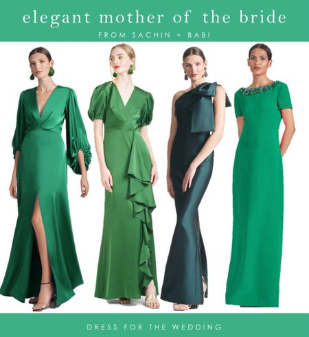 Emerald green dress for a wedding, fall mother of the bride dresses, winter mother of the bride, fashion over 50, formal wedding guest dresses. Sachin and Babi dresses, emerald green bridesmaid dresses 

#LTKWedding #LTKOver40 #LTKSeasonal
