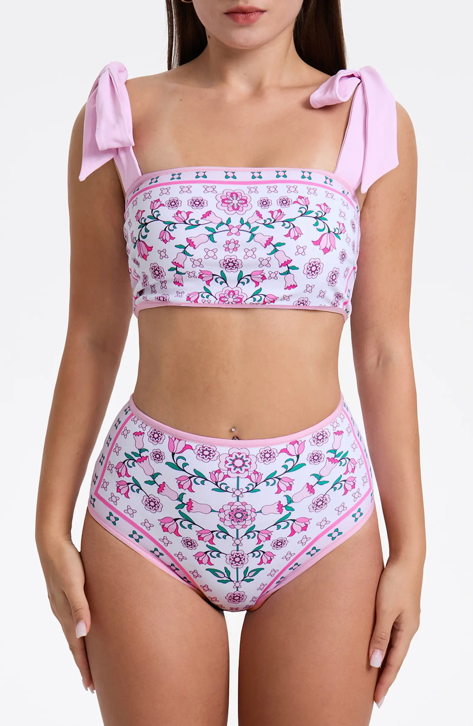 Pink Blossom Reversible Two-Piece Swimsuit | Nordstrom