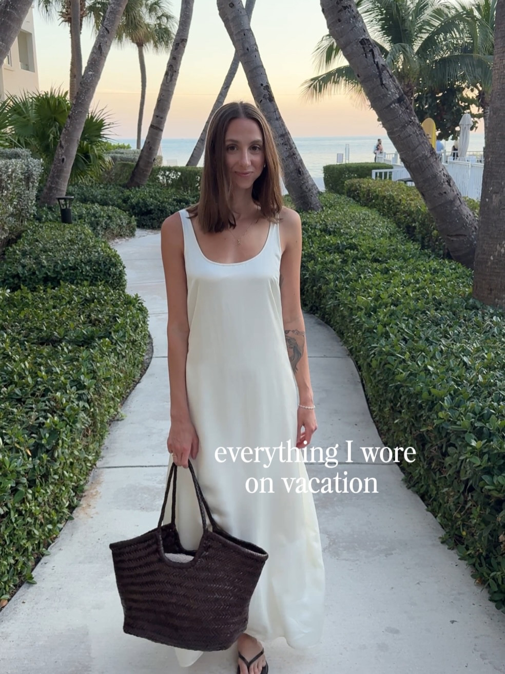 Everything I wore on vacation ☀️ 
Perfect for chasing a toddler, dinners, and beach time. 🌴 Which outfit is your favorite? #vacationoutfitinspo #whatiworeonvacation #resortoutfits