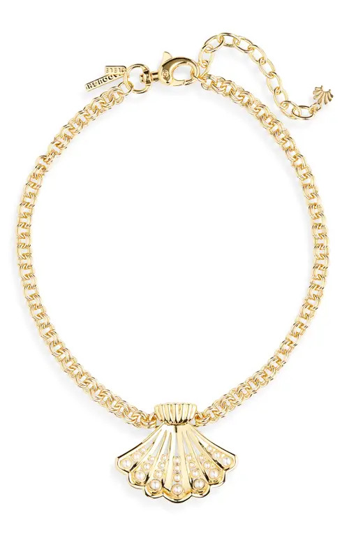 Lele Sadoughi Fan Shell Collar Necklace in Gold at Nordstrom | Nordstrom