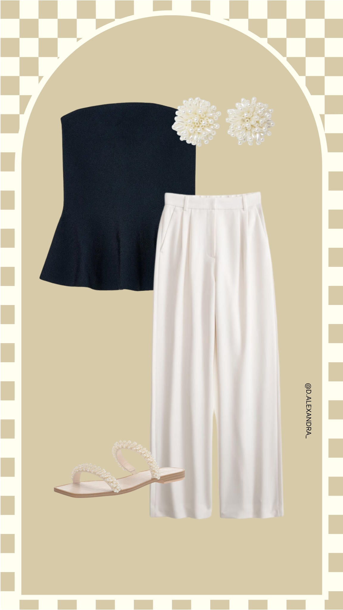 Strapless peplum top paired with a tailored trouser and pearl sandals. 

#LTKMidsize #LTKShoeCrush #LTKWorkwear