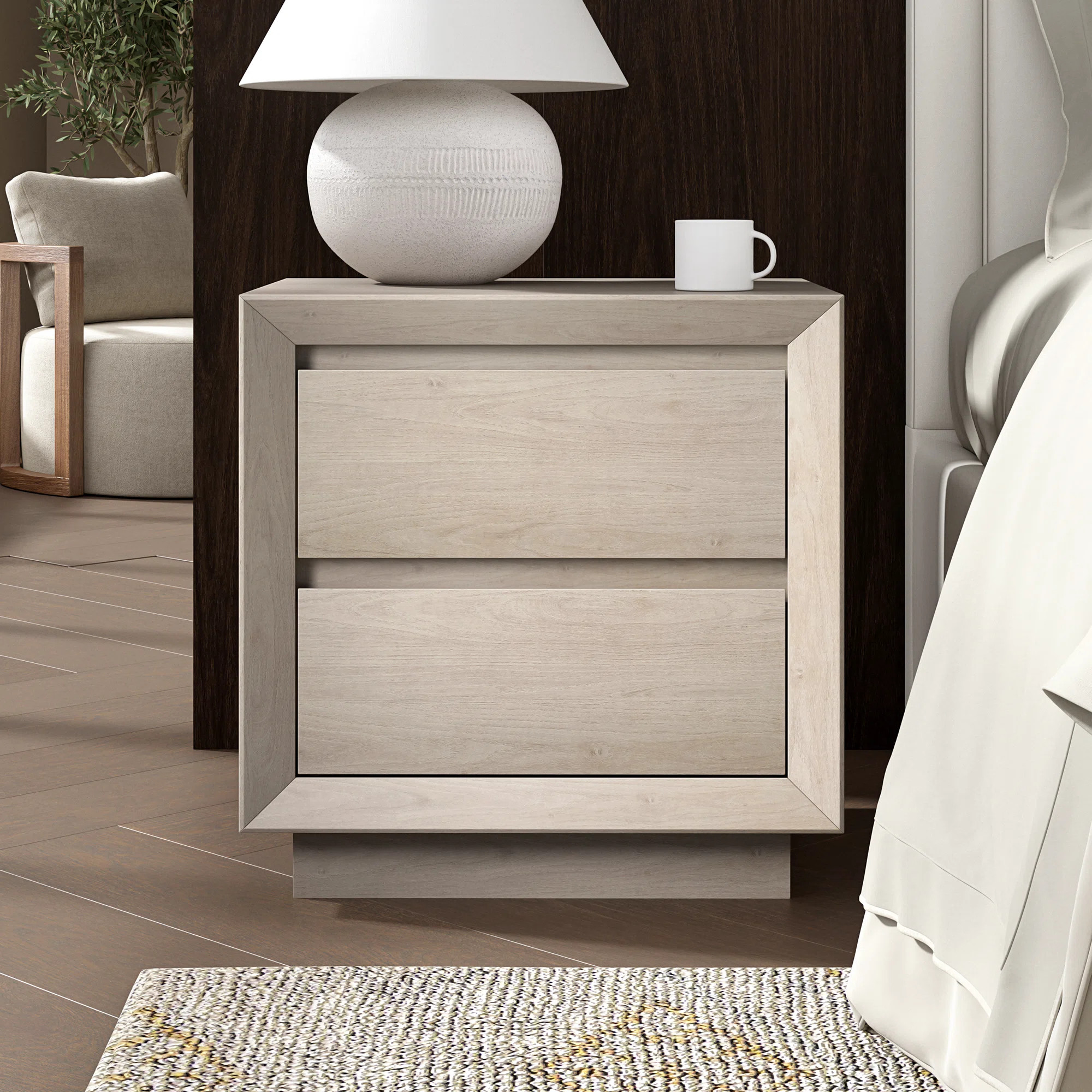 Emmett 24in Wide Rectangular Nightstand | Wayfair North America