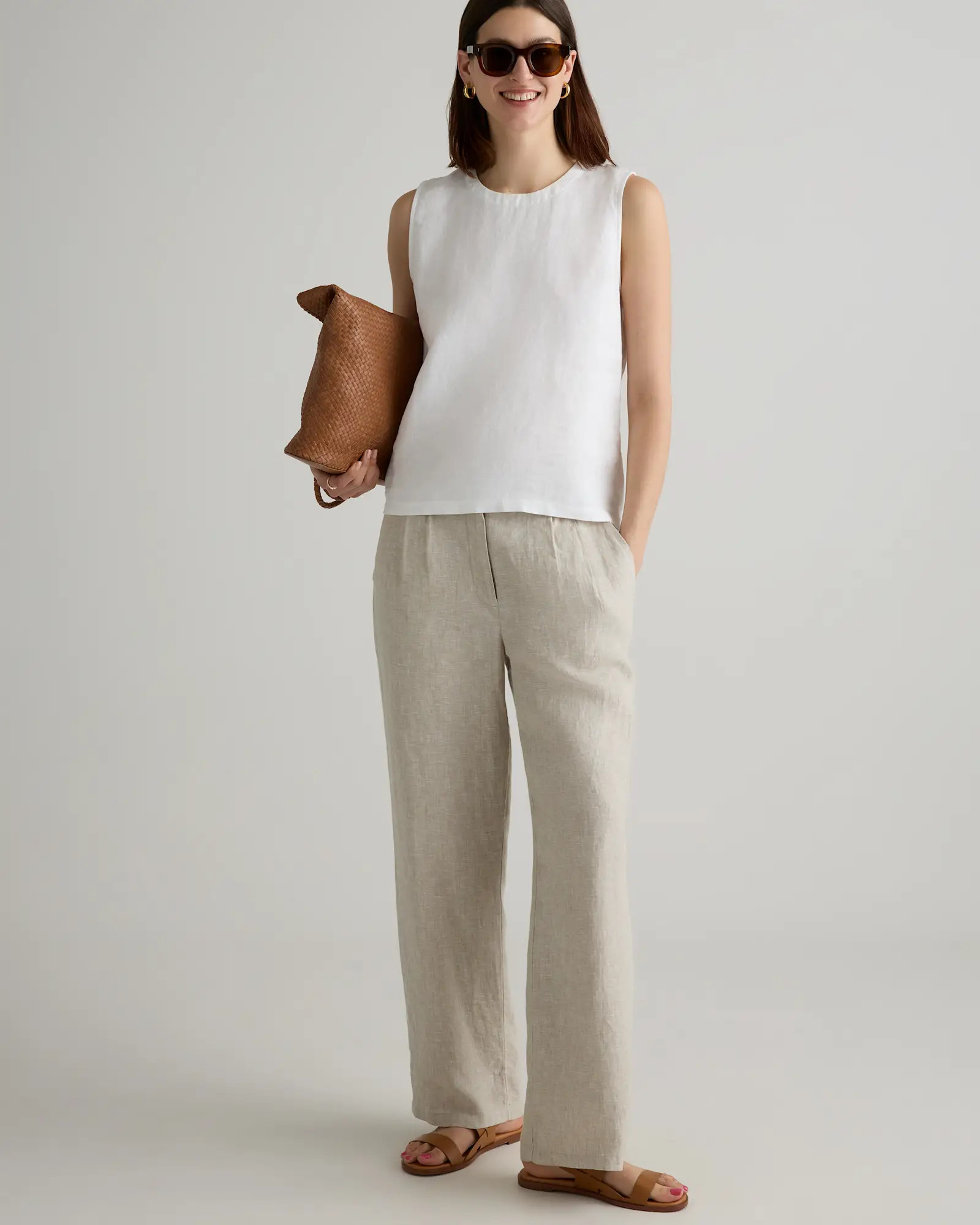 100% European Linen Tank | Quince