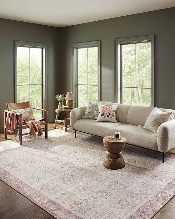 Loloi Rifle Paper Co. Maison Collection MAO-08 Cream 7'-6" x 9'-6", .19" Pile Height, Area Rug | Amazon (US)