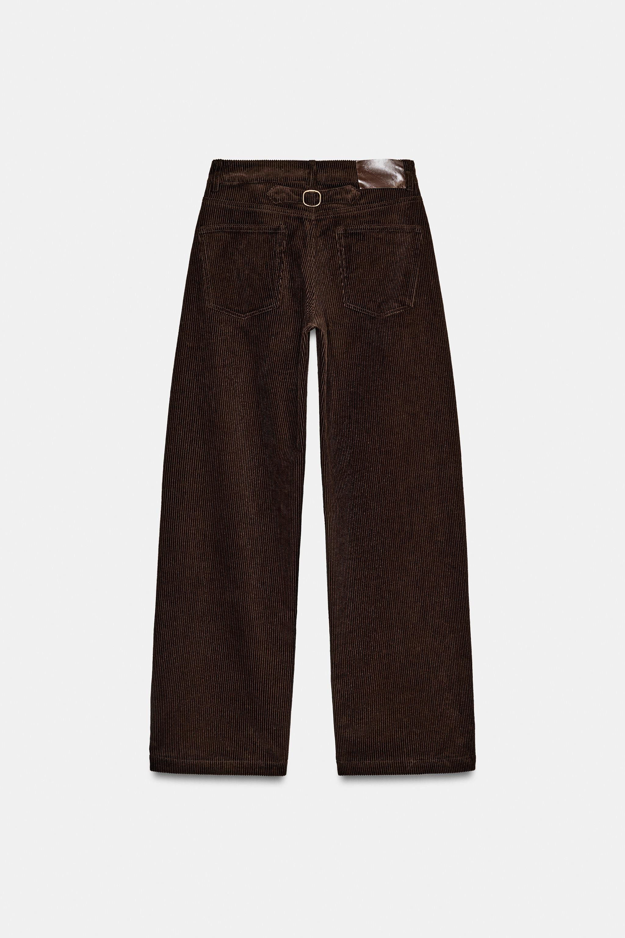 CORDUROY STRAIGHT LEG PANTS | Zara US