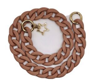 NEW Chunky chain acrylic rubber coated link strap for bag Star Taupe 60cm  | eBay | eBay CA