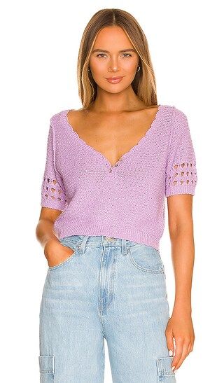 Bree Cropped Pullover in Glimmer | Revolve Clothing (Global)