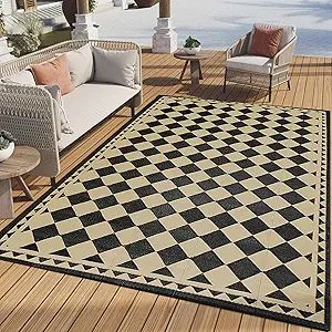 Outdoor Rug for Patios Clearance,Waterproof Mat,Large Outside Carpet,Reversible Plastic Straw Cam... | Amazon (US)