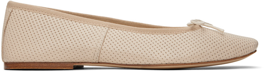 A.P.C. Beige Leah Ballerina Flats | SSENSE