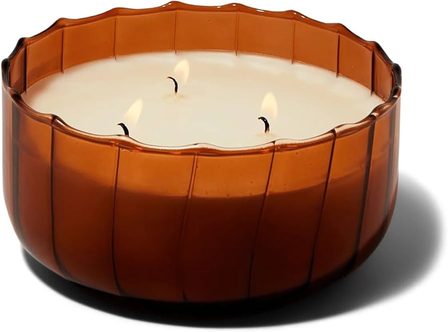 Paddywax Scented Candles Vintage Style Ripple Hand Blown Glass Collection Luxury Artisan Candle, ... | Amazon (US)