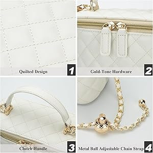 Mini Quilted Box Crossbody Bags for Women, Small Square Designer Clutch Purses with Adjustable Ch... | Amazon (US)