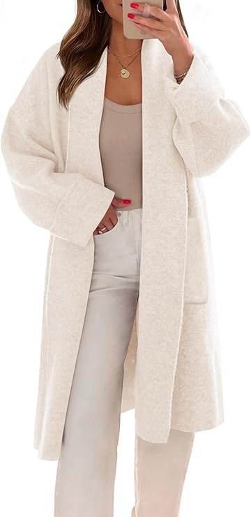 Saodimallsu Womens Long Cardigans Oversized Chunky Knit Coatigan Fall Trendy Open Front Sweater J... | Amazon (US)