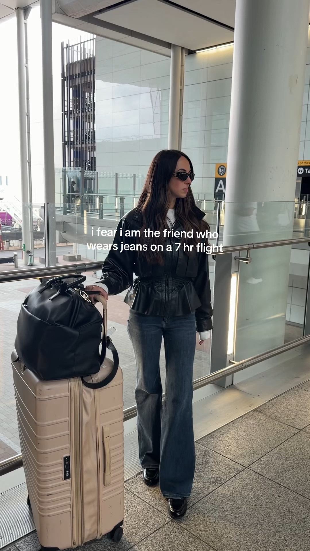airport outfit of the day ✈️ white long sleeve is helsa

#LTKootd #LTKSeasonal #LTKTravel