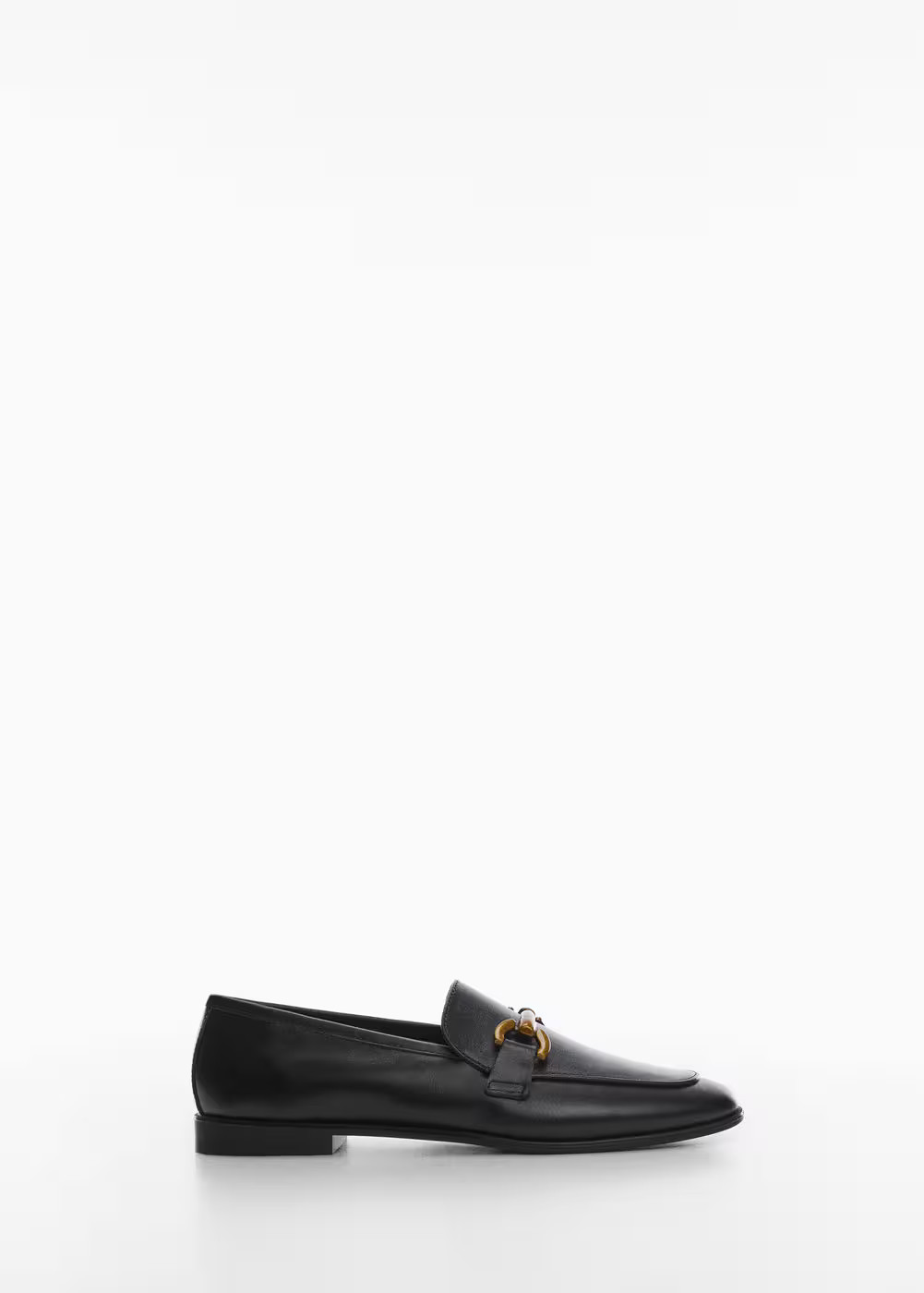 Buckle leather moccasins -  Women | Mango USA | MANGO (US)