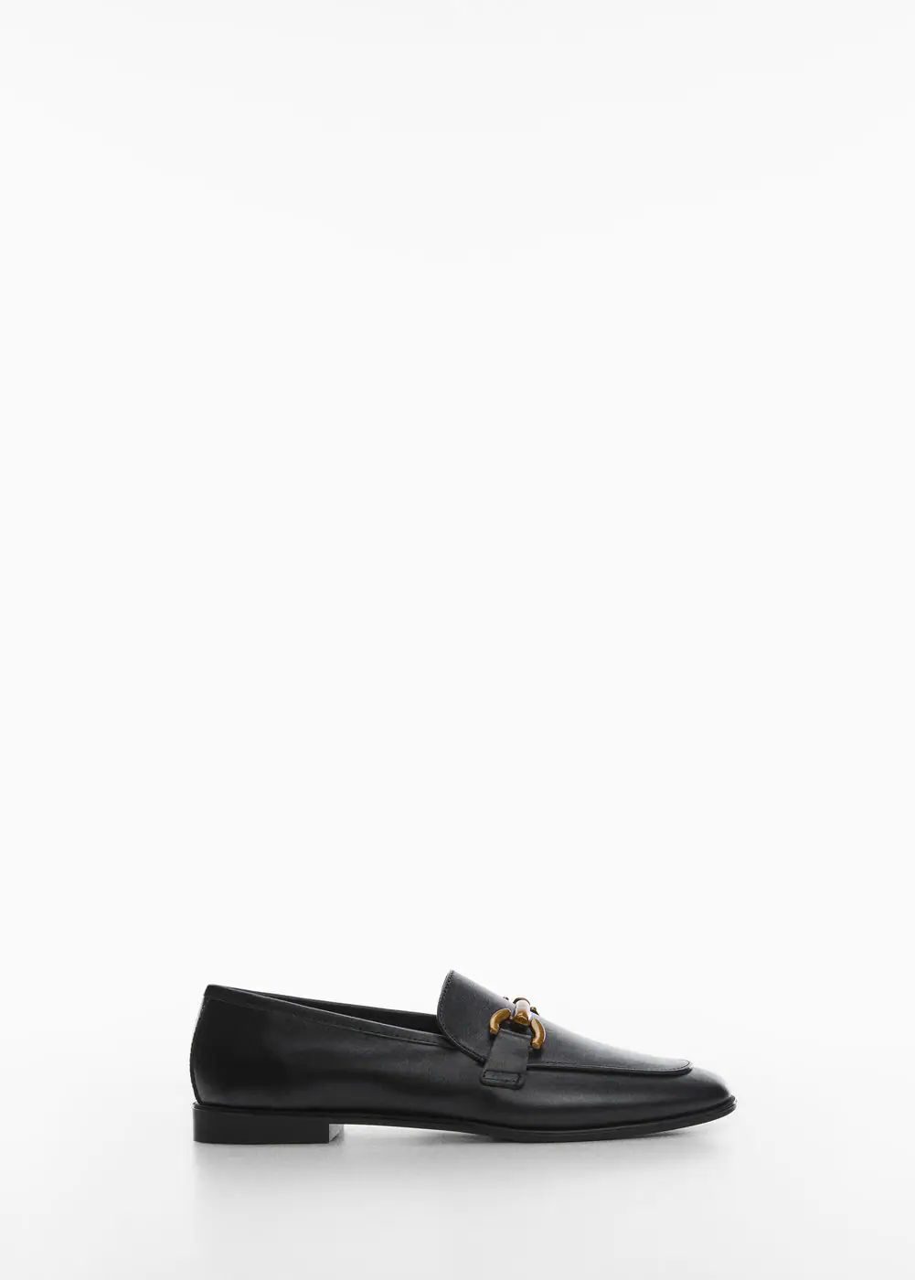 Buckle leather moccasins -  Women | Mango United Kingdom | MANGO (UK)