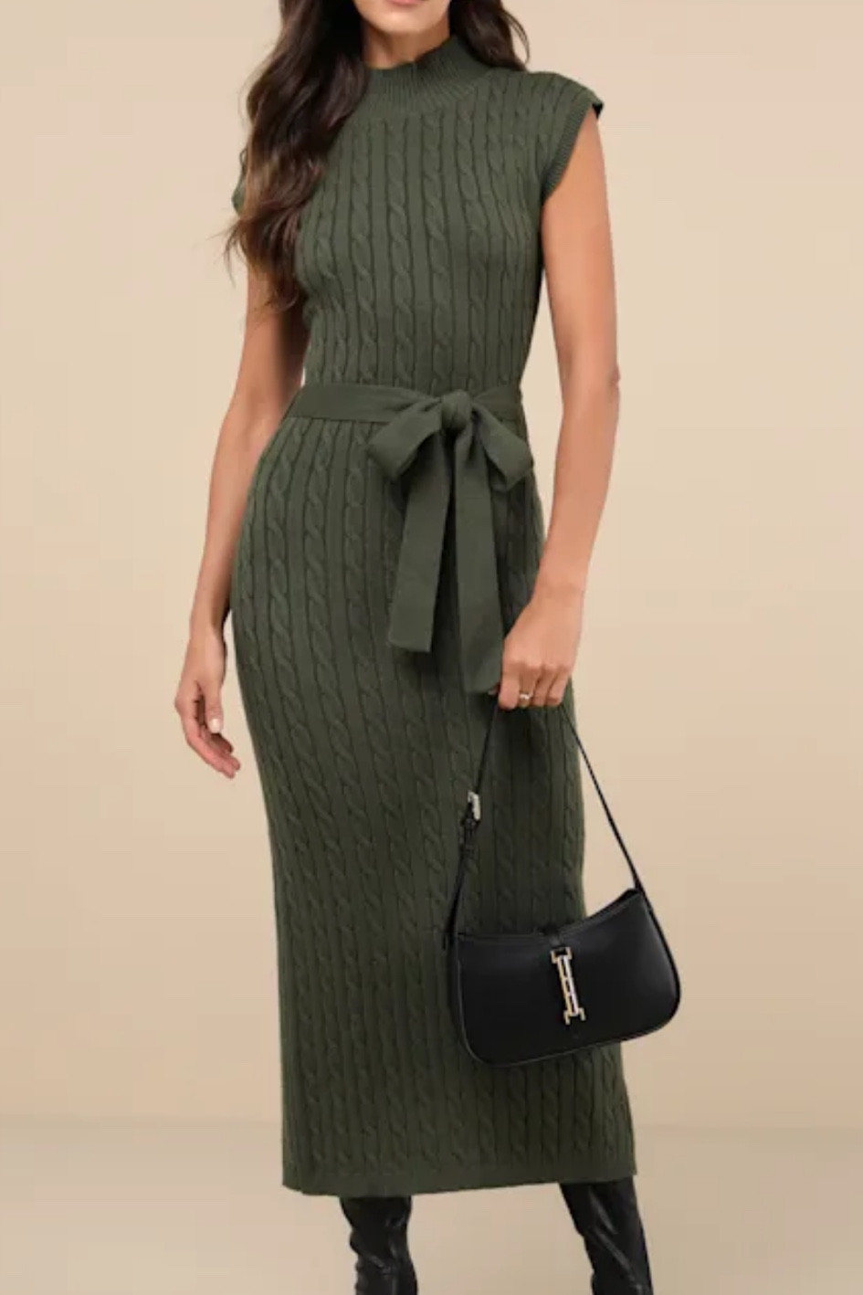 Olive green sweater dress 

#LTKSeasonal #LTKParties #LTKWorkwear