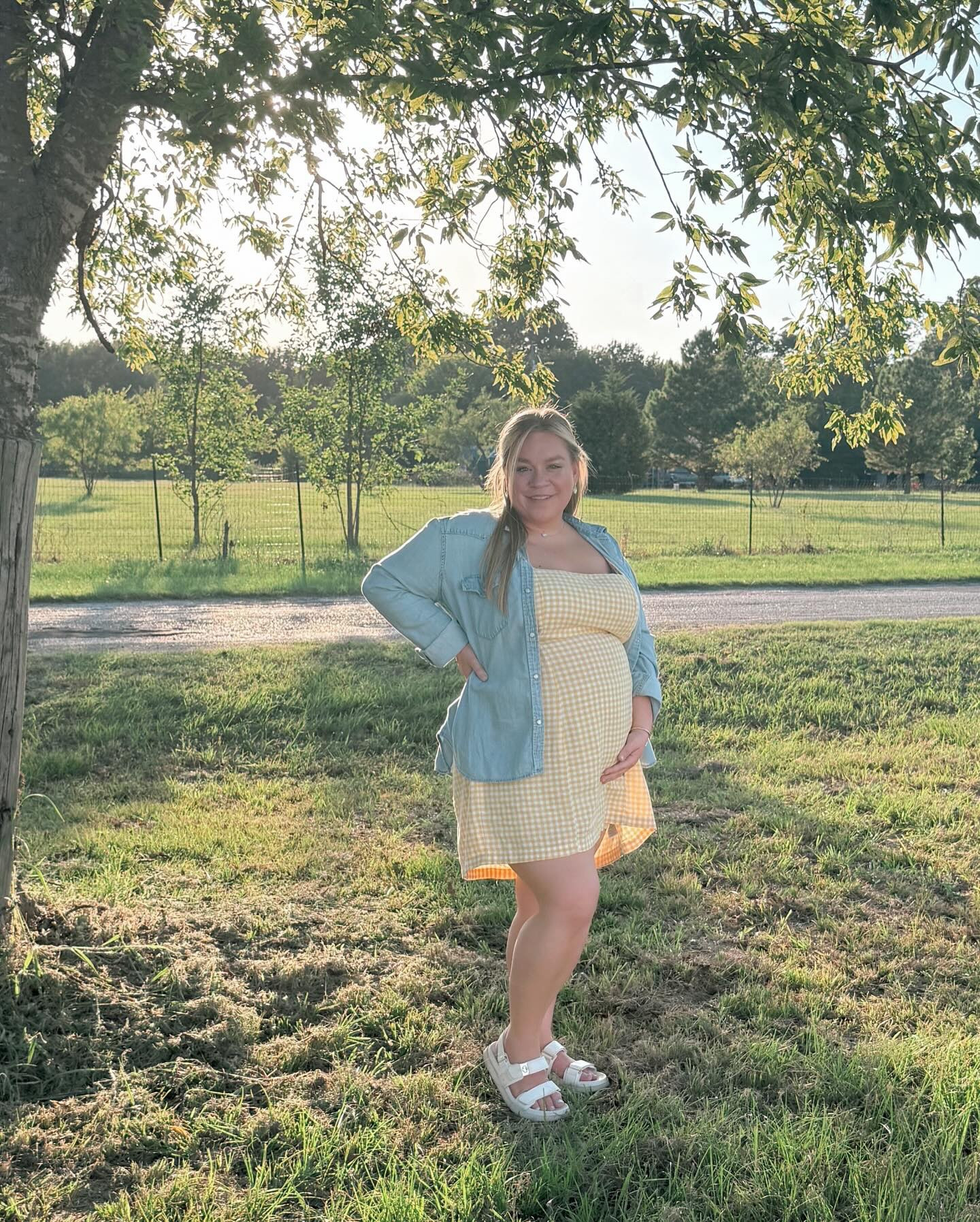Sweet like honey🍯 

Celebrated my little nephew this weekend! Can’t wait to meet him! 
🩵🧸🐝💙

Old Navy dress is on sale for $9.99, limited sizing. Run! 🚨 

#LTKPlusSize #LTKBump #LTKSaleAlert