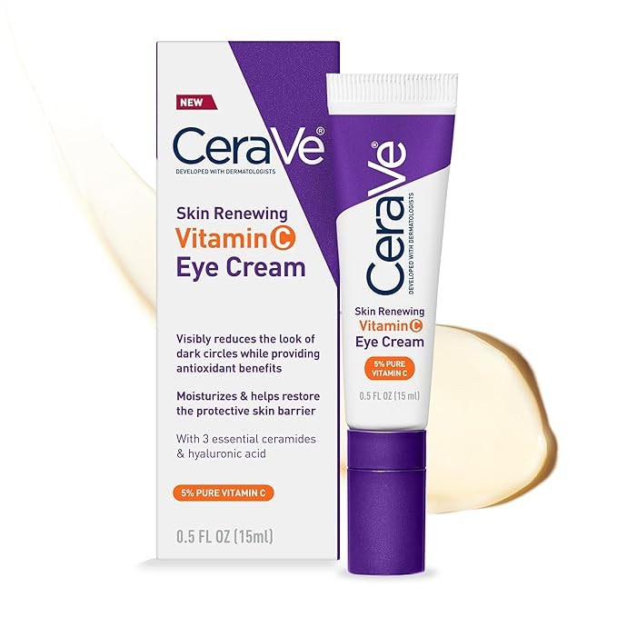 CeraVe Skin Renewing Vitamin C Eye Cream, 0.5 Fl. Oz | Vitamin C, Hyaluronic Acid, Ceramides & Ca... | Amazon (US)