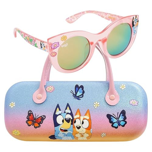 Arkaid BLUEY Girls Sunglasses with Case | Official BLUEY Mini-Handled Sunglasses Case and UV 400 Shades | Kids Size | Amazon (US)