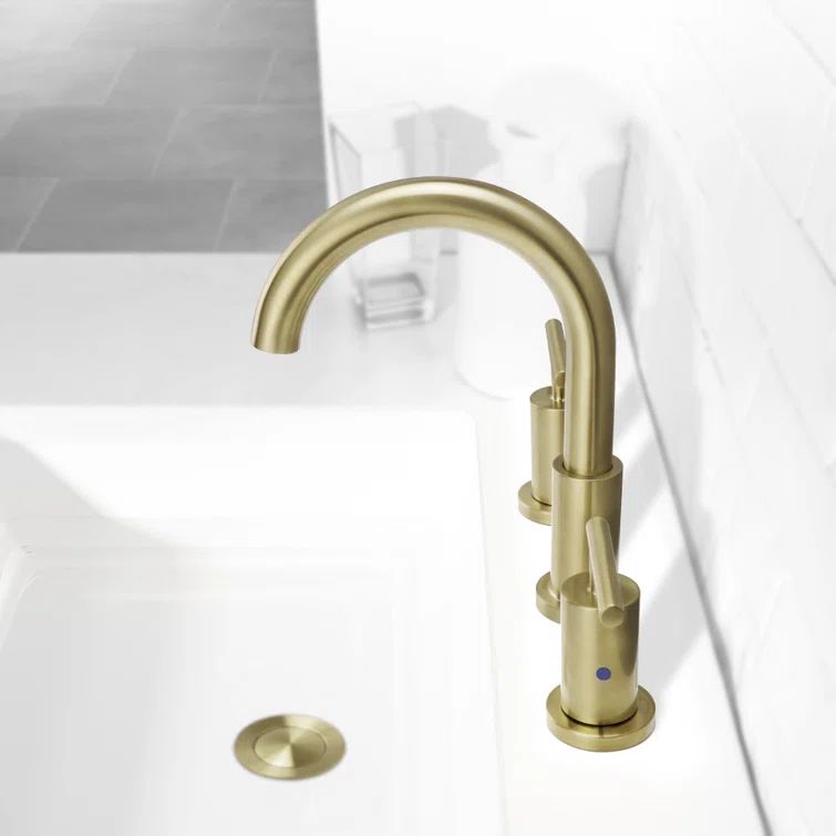 Widespread 2 Handles Bathroom Faucet with Water Supply Lines | Wayfair North America