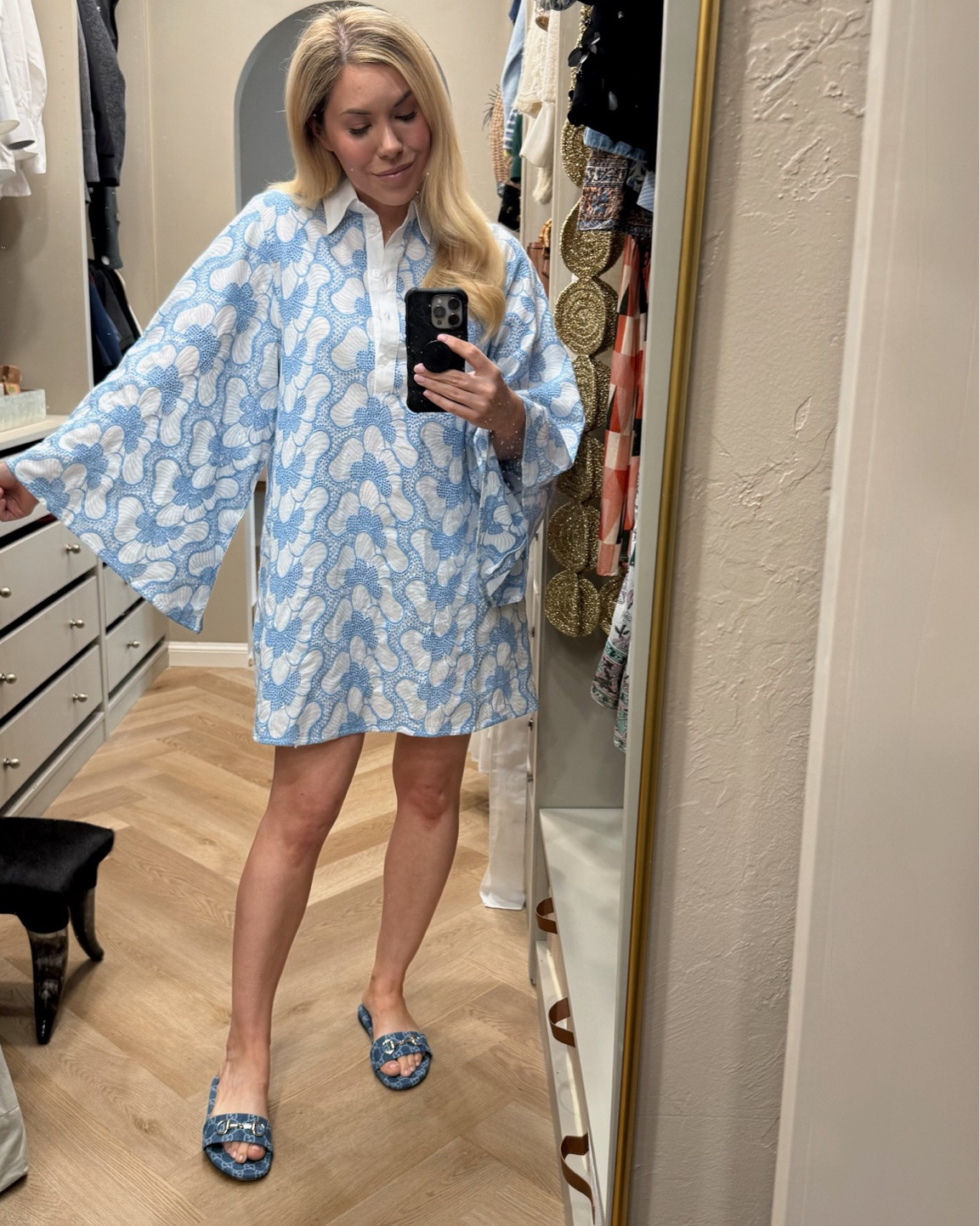 Perfect summer dress!! Wear it with or without a belt!

Also linked to here I bought these Gucci slides for less.

#LTKootd #LTKdayinmylife #LTKmorningroutine