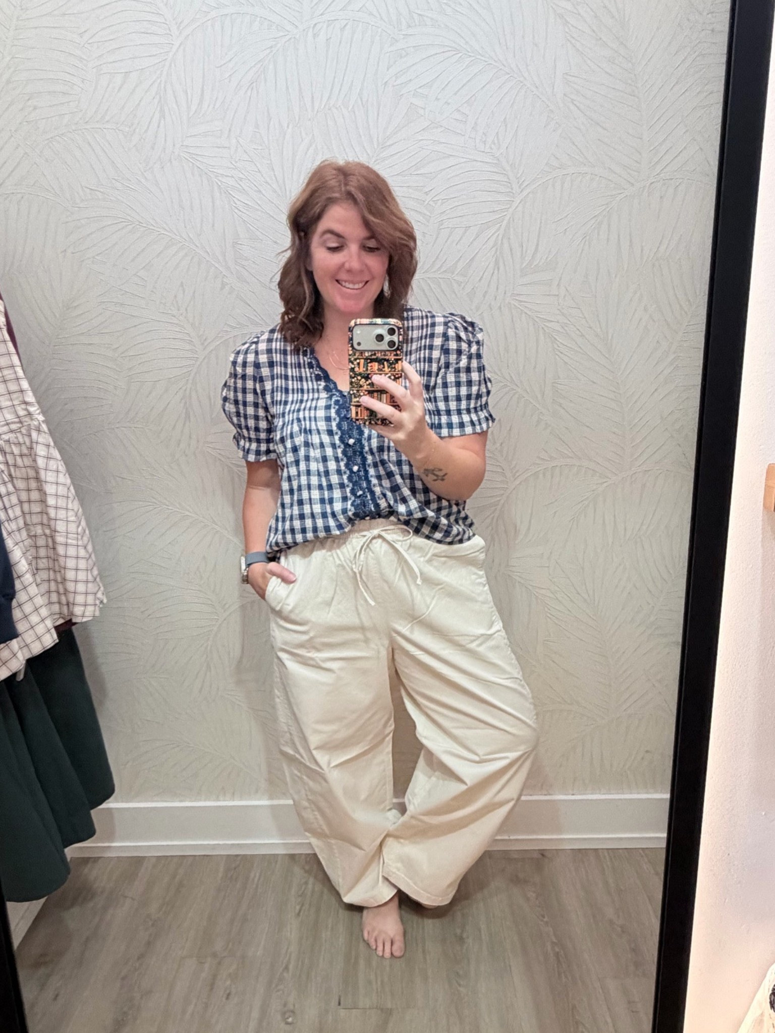 A perfect cute and comfy look for fall! The blouse is oversized, but I would stay with your normal size. These pants run big, so I would size down! Both of these pieces are on sale now through Sunday!