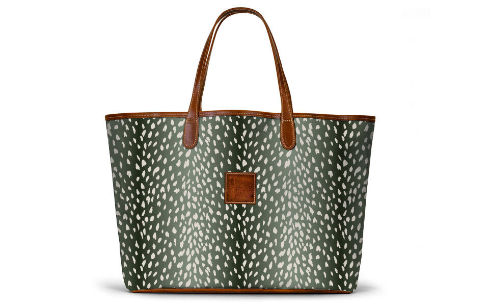 St. Anne Tote - Leather Patch $200 | Barrington Gifts