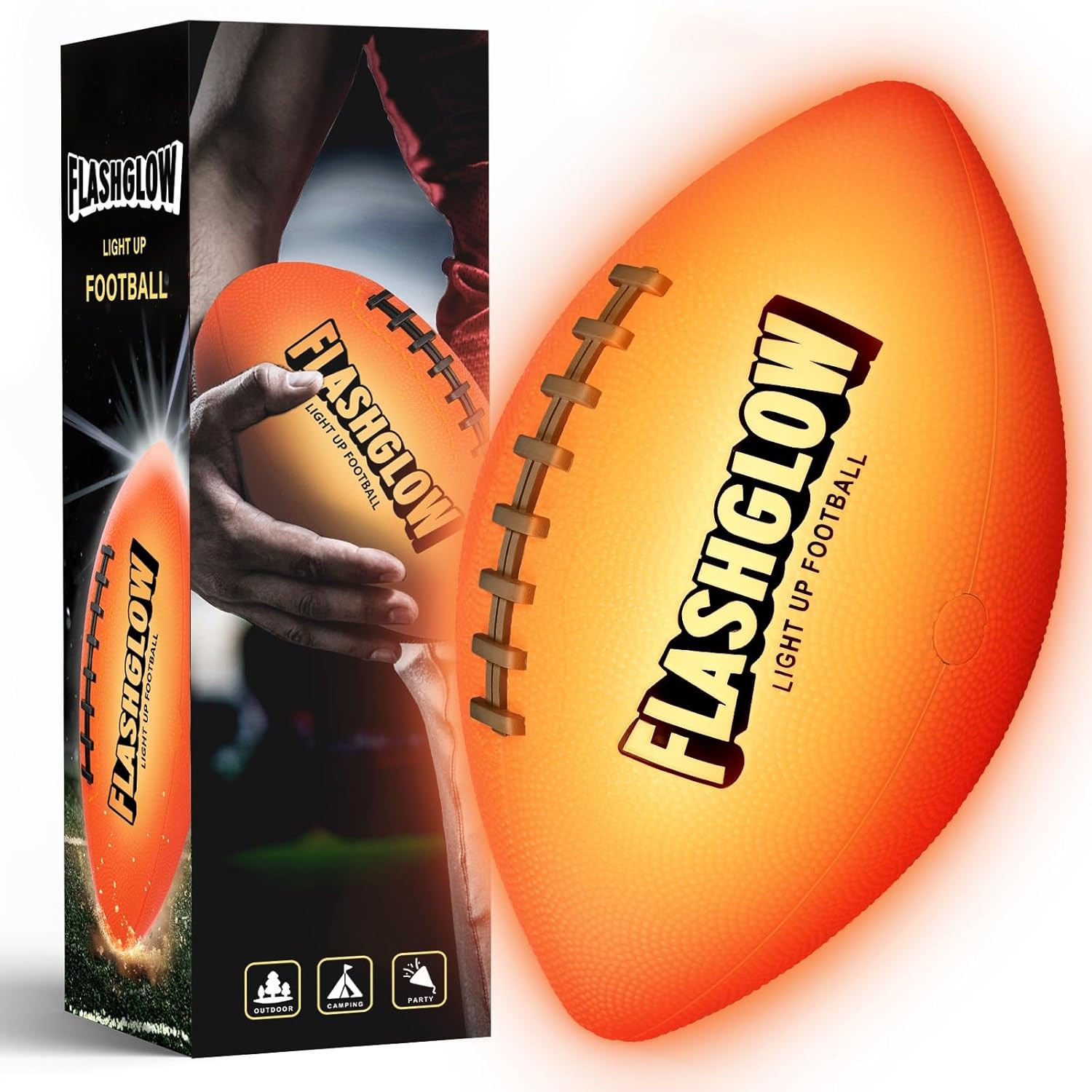 Light Up Football for Boys: Glow in The Dark - Toys for Kids Teen Boys Ages 8-15 - Birthday Christmas Easter Gift Ideas - Outdoor Sports Activity Night Play - 8 9 10 11 12 13 14 15 Years Old Teenager | Amazon (US)