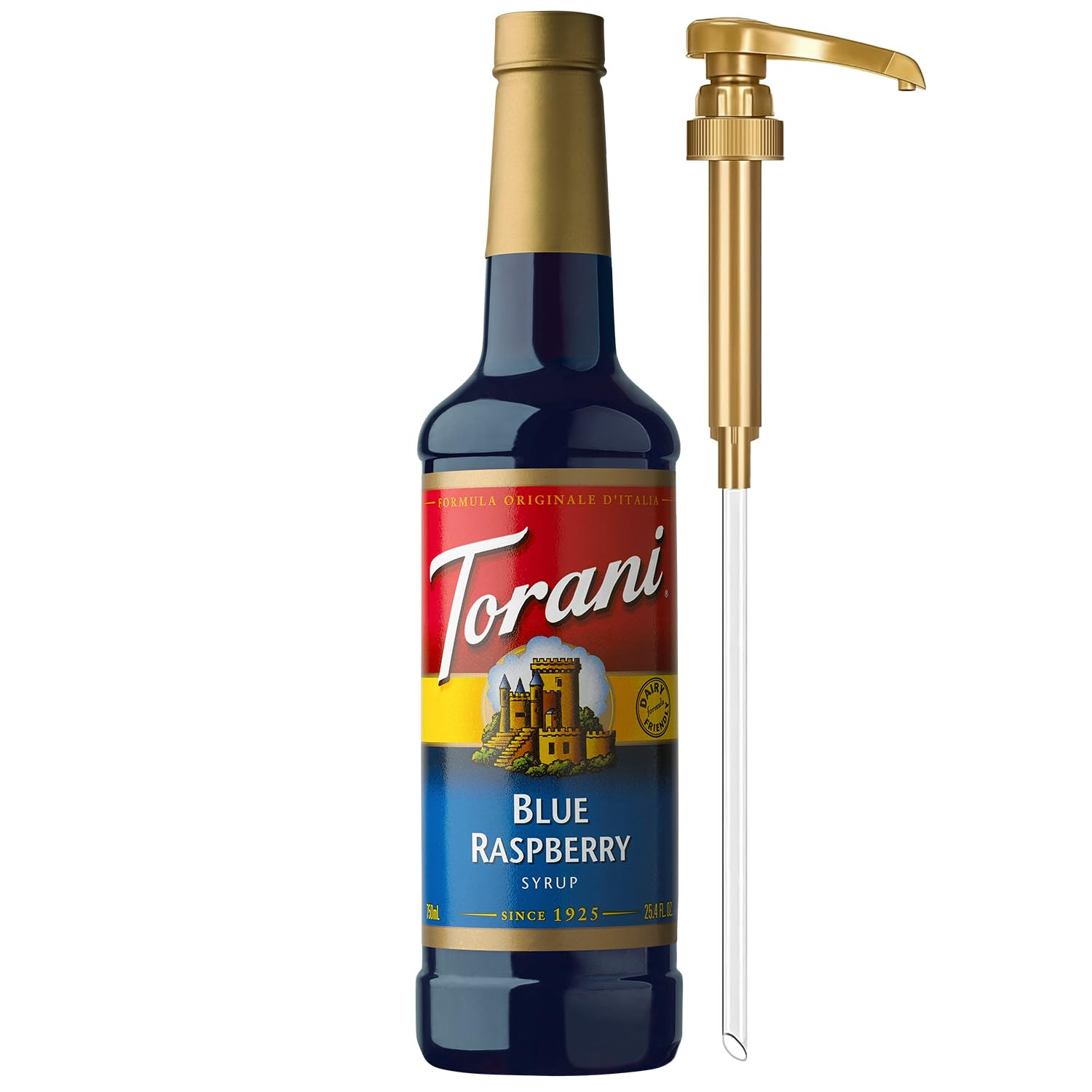 Torani Blue Raspberry Syrup for Drinks, Flavoring for Iced Tea, Lemonade, and Sodas, Pump Include... | Amazon (US)