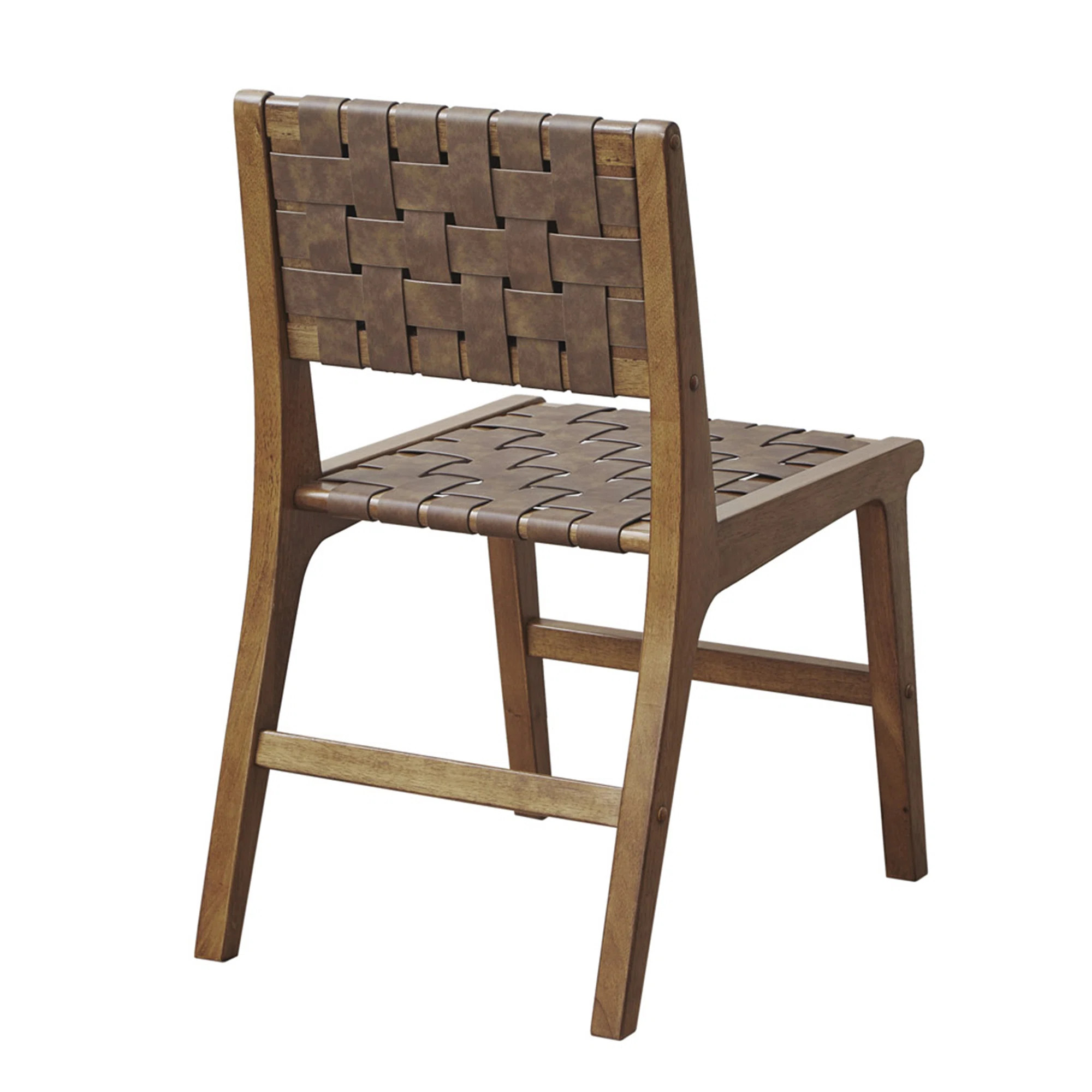 Radko modern dining chairs, Faux Leather Woven kitchen chairs, dinning chairs (Set of 2) | Wayfair North America