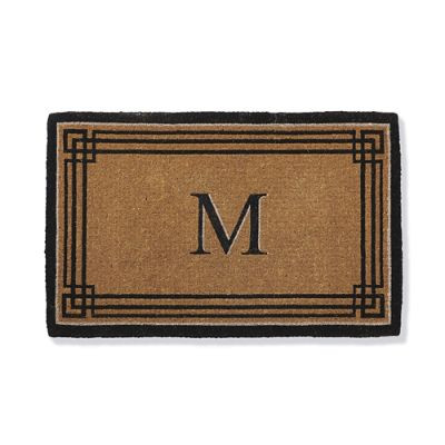 Windsor Monogrammed Coco Door Mat with Fade-Resistant Dyes & Natural Coir Fibers | Frontgate