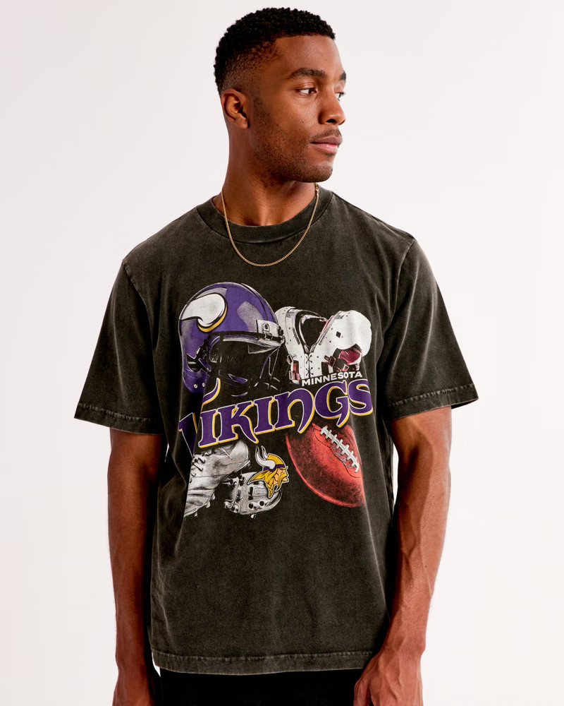 Minnesota Vikings Vintage-Inspired Graphic Tee | Abercrombie & Fitch (US)