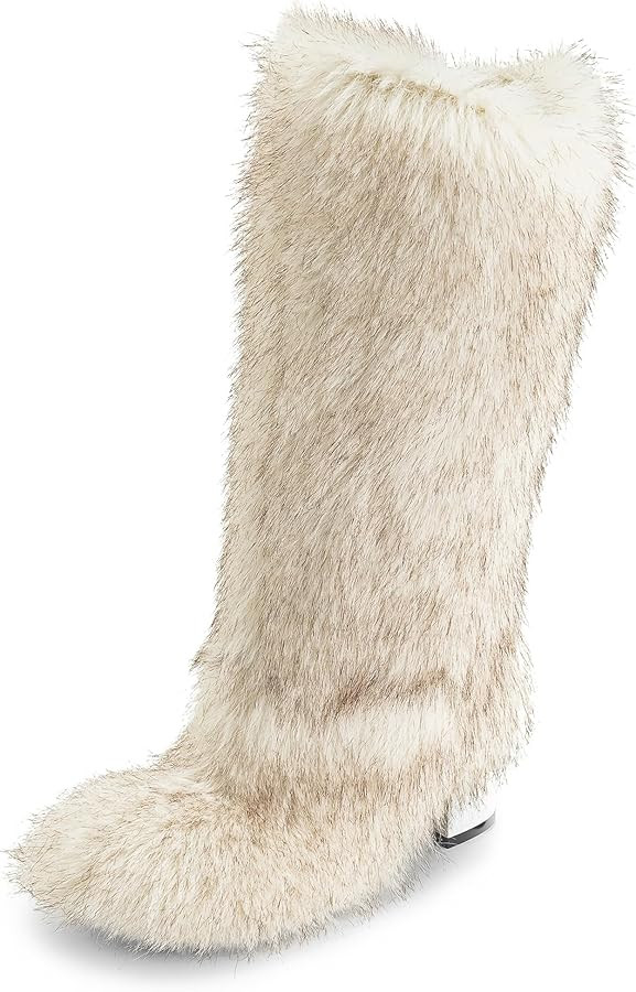 JW PEI Women's Isabella Slouchy Faux Fur Boots | Amazon (US)