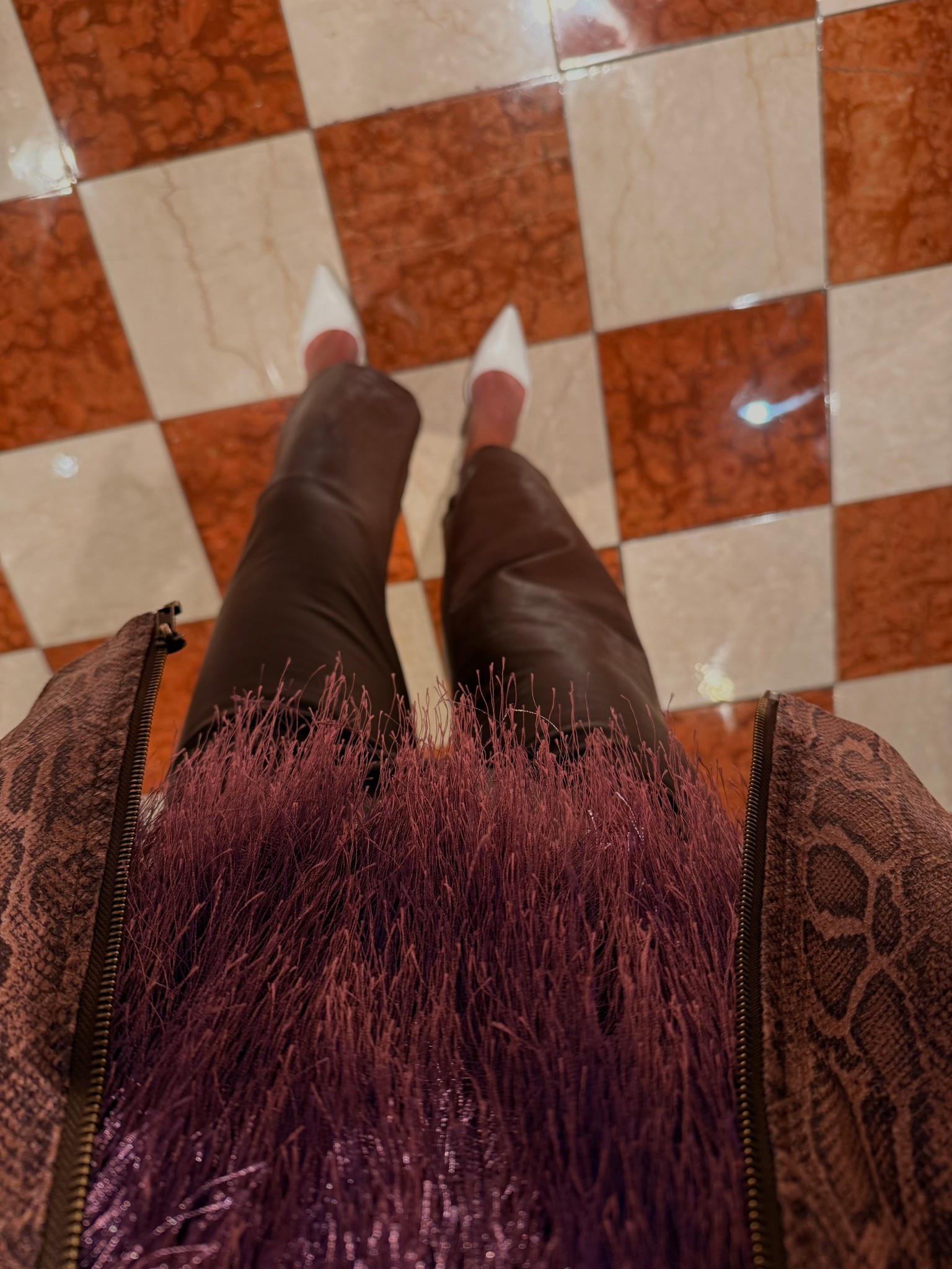 Las Vegas | leather pants | snakeskin | night out | date night | GNO | leather jacket | brown | weekend | ootd | heels | weekend | fringe 

#LTKSeasonal #LTKTravel #LTKootd